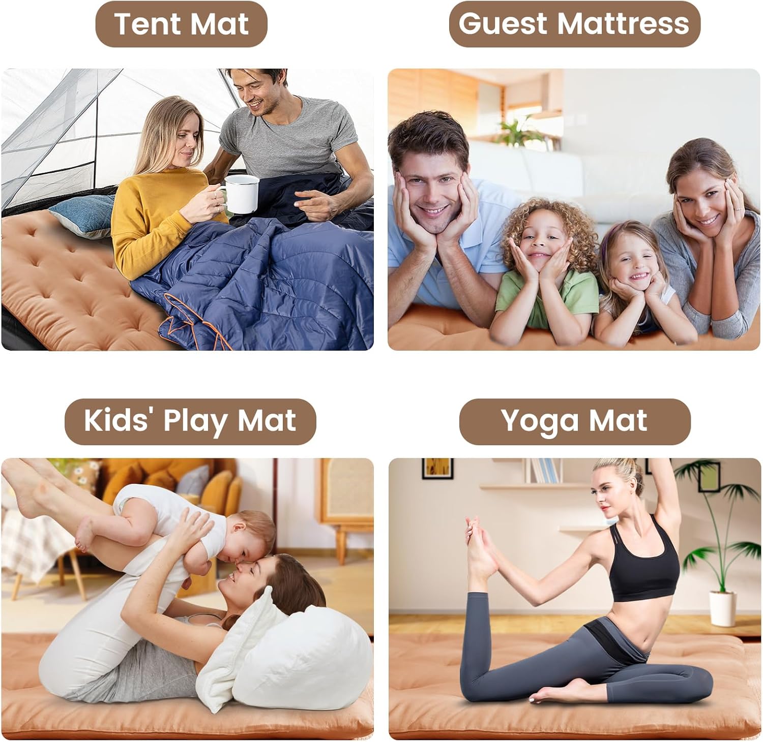 ZonLi Japanese Floor Futon Mattress Full Size 54quotx 80quot100 Cotton 25 Thicken Tatami MattressFoldable Sleeping PadPortable Dormitory Tatami MatRoll Up Floor Lounger Bed for Adult Light GreyBurro