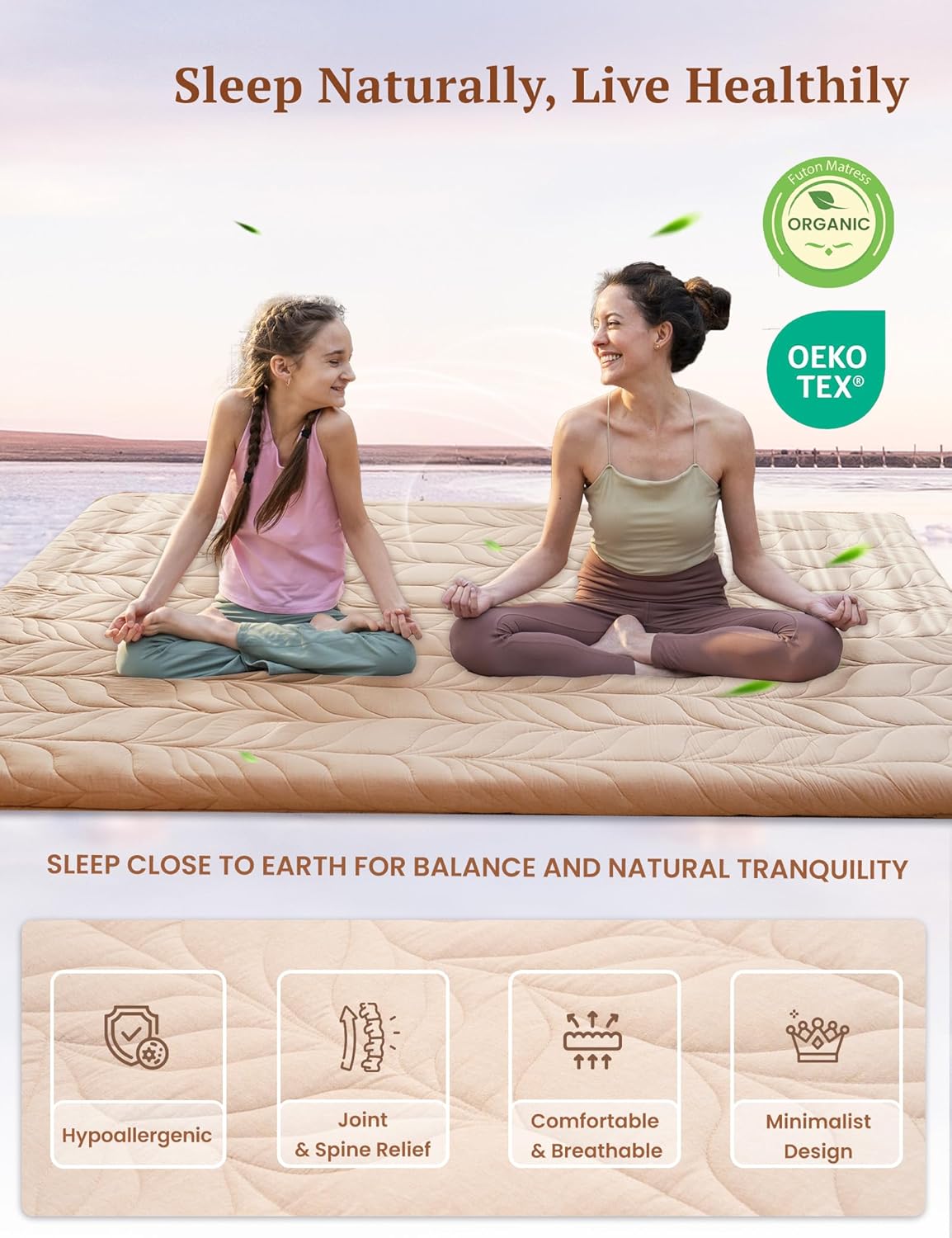 ZonLi Japanese Floor Mattress Futon Mattress Full Size Thicken Roll Up Tatami Mat w 100 Cotton Washable Cover Portable ampamp Foldable Floor Bed Mattress for Sleeping Dormitory Adult Kids CoffeeCoffee