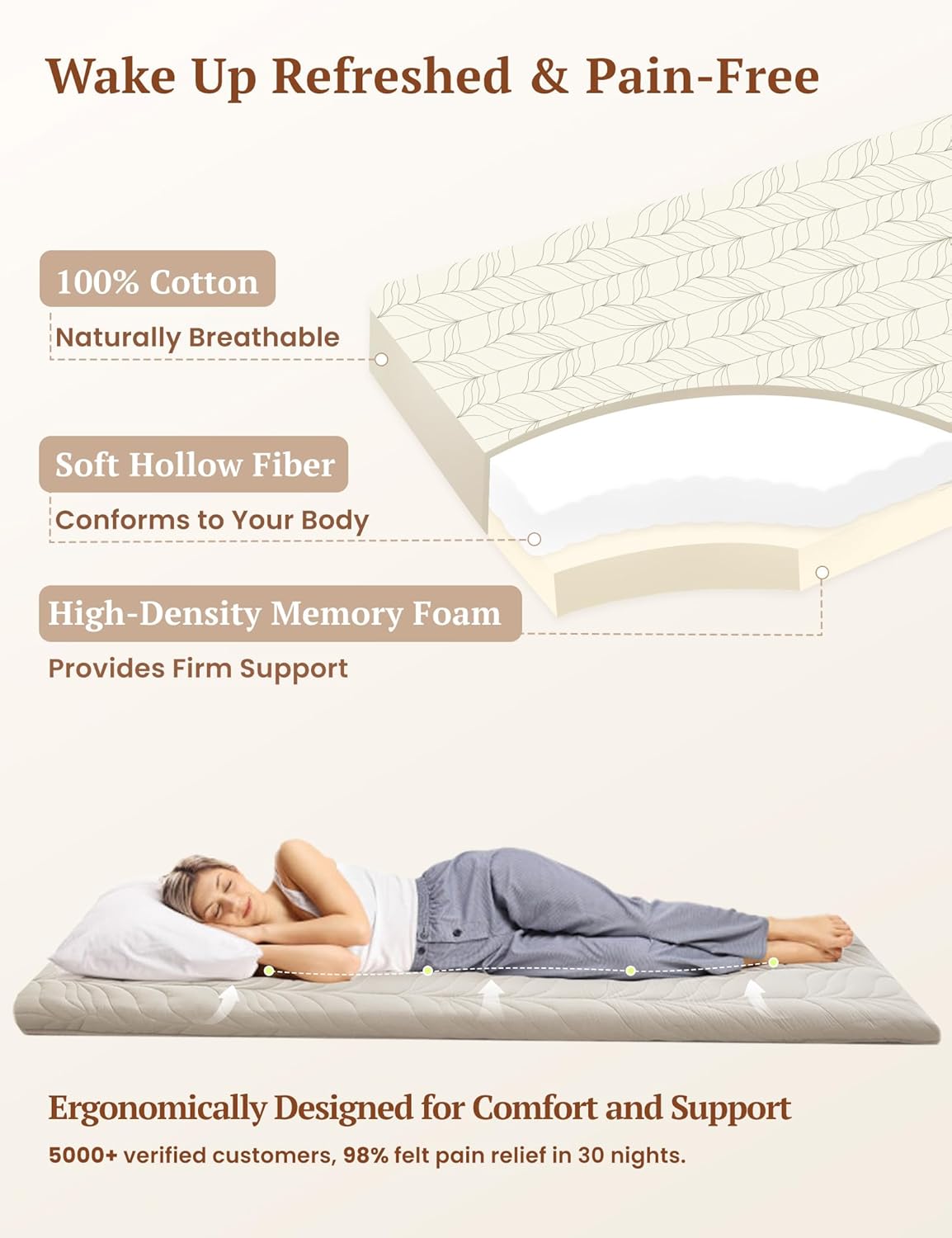 ZonLi Japanese Floor Mattress Futon Mattress Full Size Thicken Roll Up Tatami Mat w 100 Cotton Washable Cover Portable ampamp Foldable Floor Bed Mattress for Sleeping Dormitory Adult Kids CoffeeKhaki