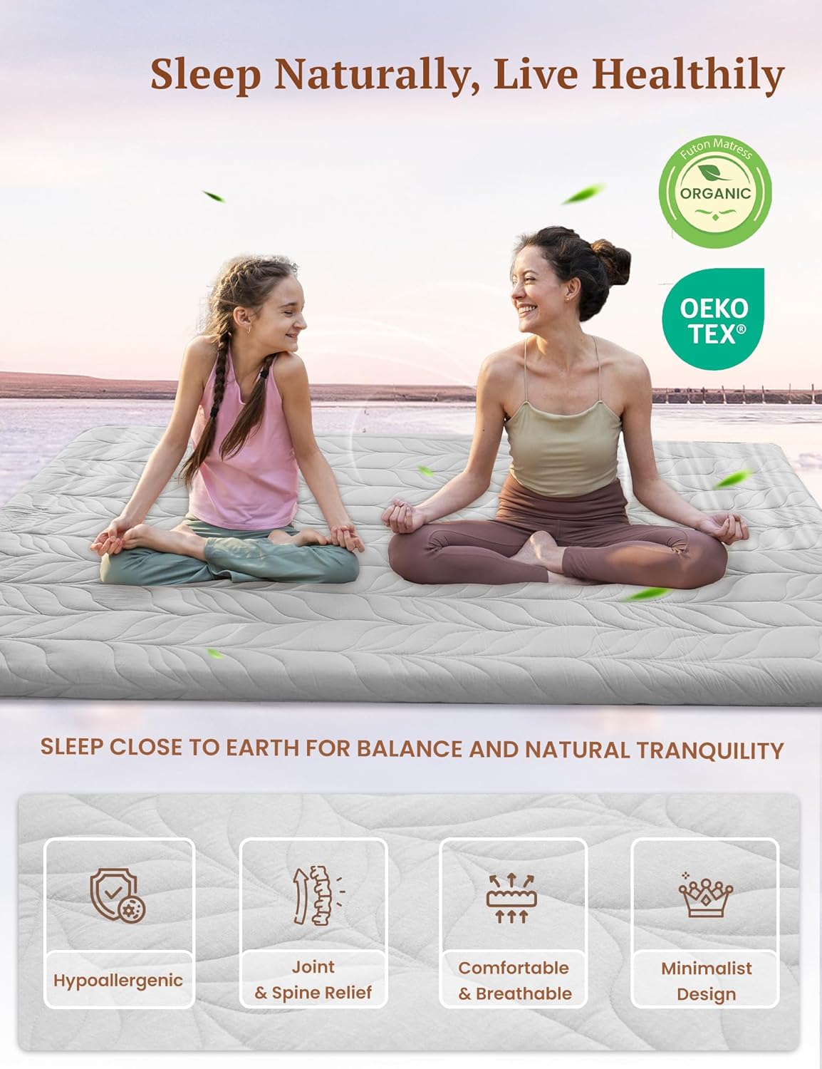ZonLi Japanese Floor Mattress Futon Mattress Full Size Thicken Roll Up Tatami Mat w 100 Cotton Washable Cover Portable ampamp Foldable Floor Bed Mattress for Sleeping Dormitory Adult Kids CoffeeGrey