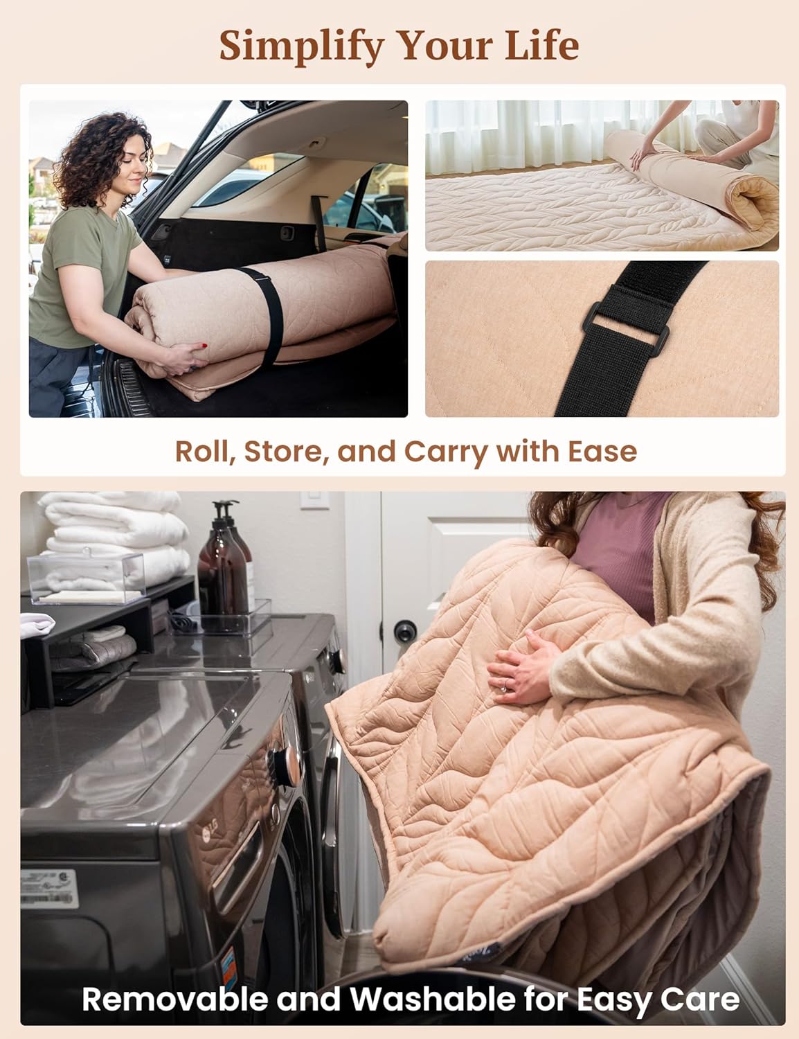 ZonLi Japanese Floor Mattress Futon Mattress Full Size Thicken Roll Up Tatami Mat w 100 Cotton Washable Cover Portable ampamp Foldable Floor Bed Mattress for Sleeping Dormitory Adult Kids CoffeeCoffee