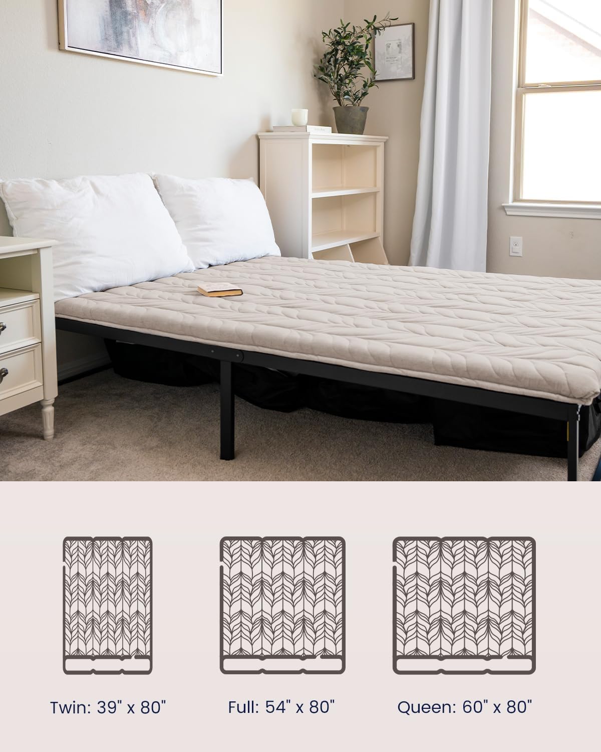 ZonLi Japanese Floor Mattress Futon Mattress Full Size Thicken Roll Up Tatami Mat w 100 Cotton Washable Cover Portable ampamp Foldable Floor Bed Mattress for Sleeping Dormitory Adult Kids CoffeeKhaki