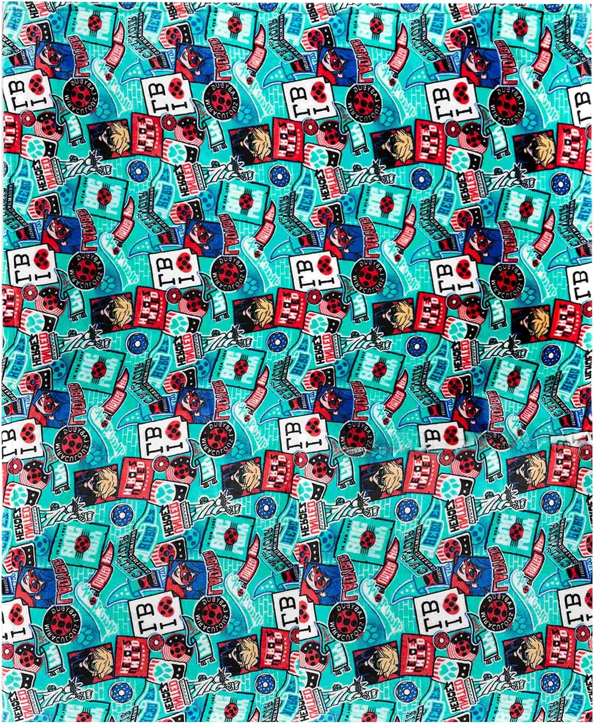 ZonLi Kids Blanket Flannel Fleece Throw Blanket Twin Size 60quot x 80quot Cat Noir Miraculous Ladybug Bluey Blankets for Boys Soft Fuzzy Plush Blanket Cozy for Travel Bed Saint Patrick SpringBlue