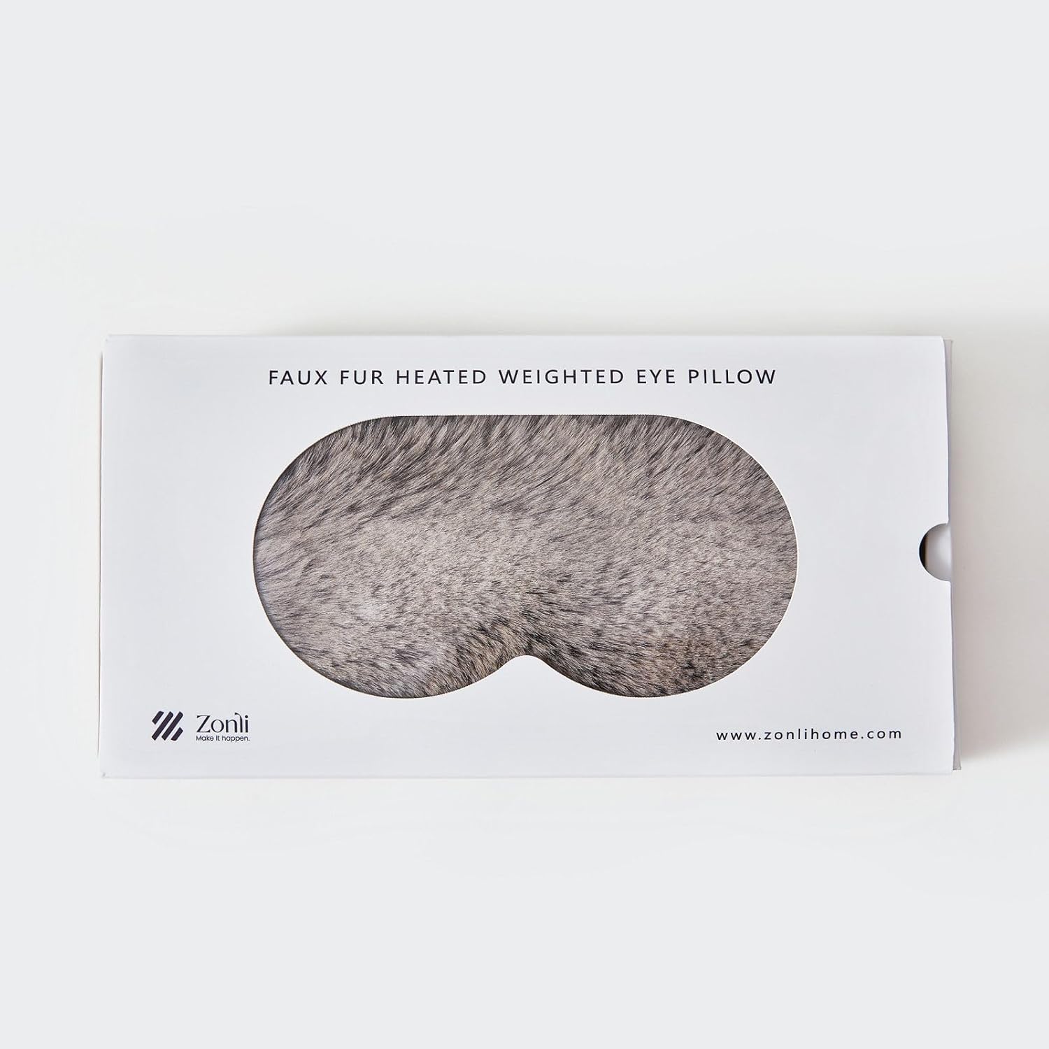 ZonLi TempControlled Faux Fur Weighted Eye Pillow SkinFriendly Inner Hot or Cold Pack for Stress Relief Sleep Travel and MeditationCoffee