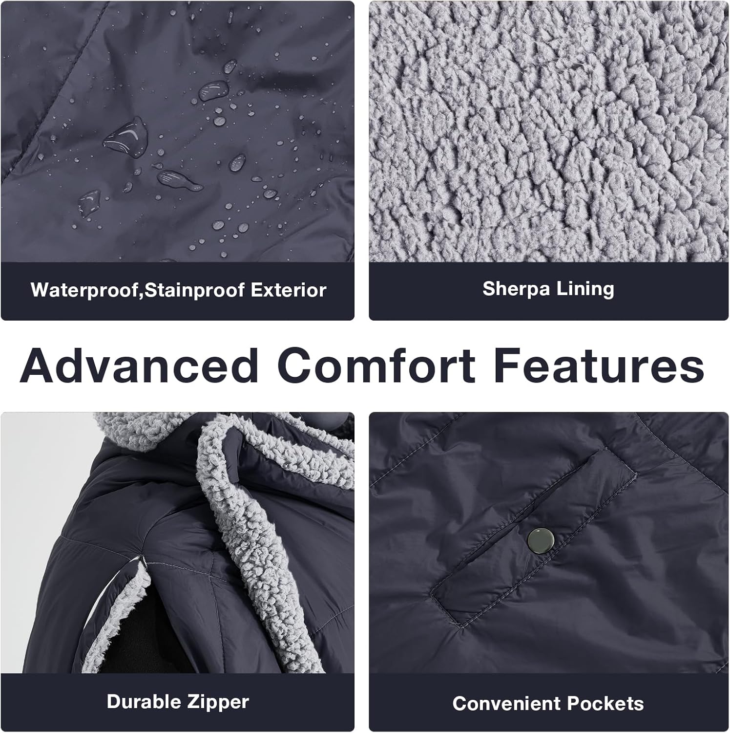 ZonLi ZStyle Battery Operated Heated Blanket Wearable Portable Heated Blanket Cordless with 10000mAH Battery Best for Office Outdoor Camping Heated Jacket 3 Heating Levels 74V Tailored CamelOriginal Black
