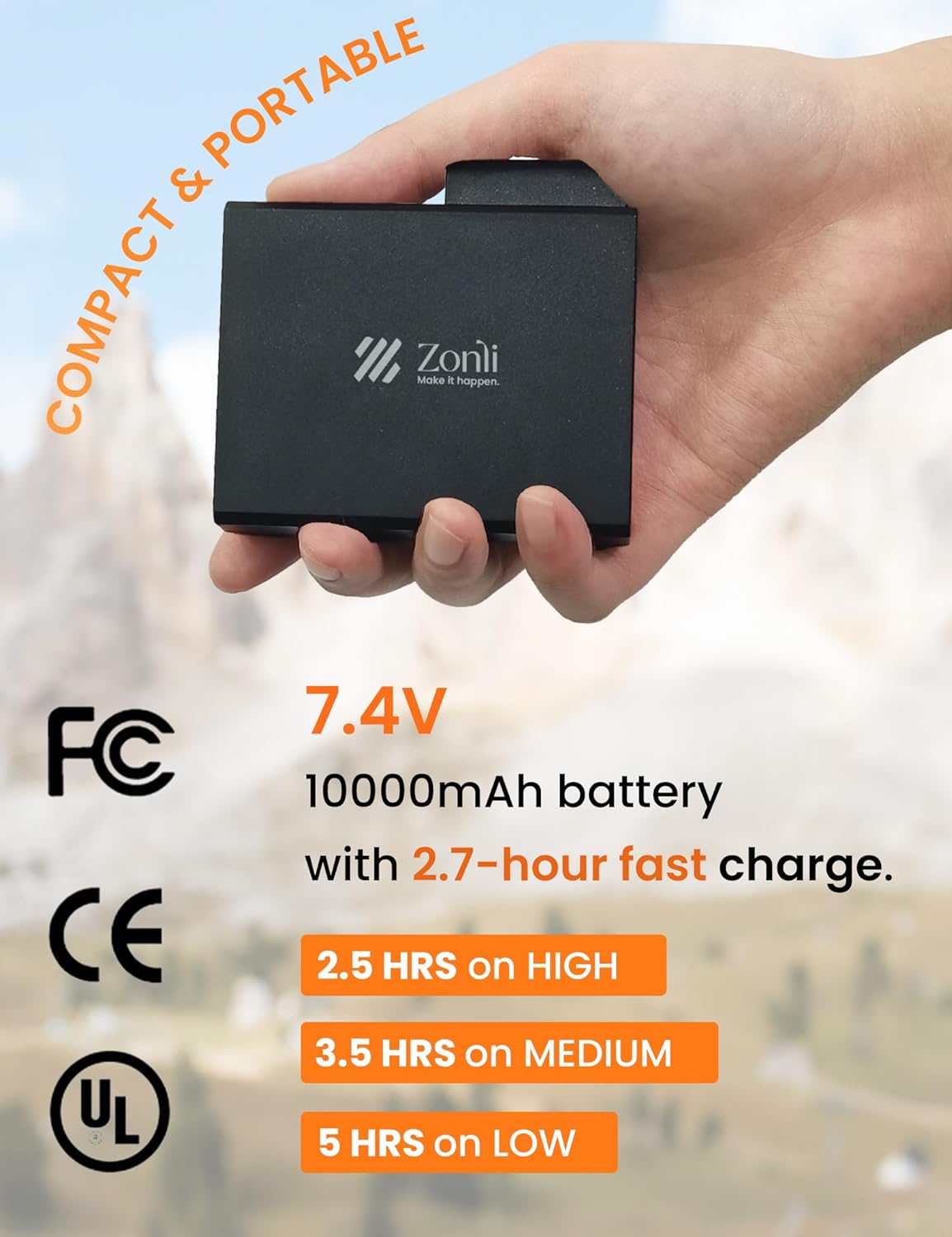 Zonli ZWalk Heated Blanket Battery Operated Cordless Portable Electric Blankets with 3 Heating Levels Rechargeable 74V 10000mAh Battery Wearable Cloak with Zipper for Outdoor Sports and CampingCamouflage Valley