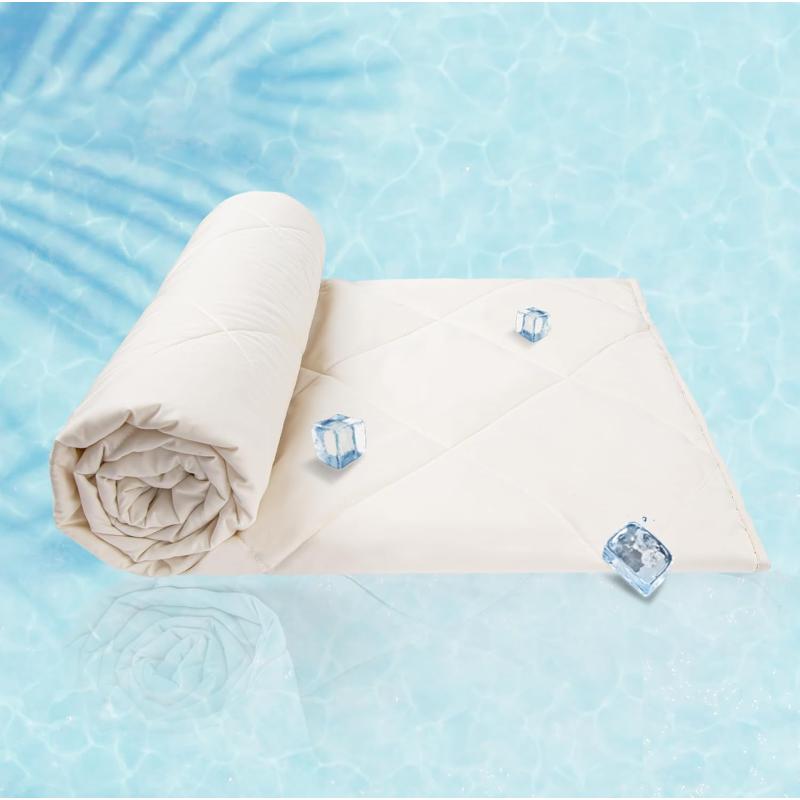 ZonLi Cooling Blanket for Hot Sleepers ampamp Night Sweats  Lightweight King Size Cooling Blanket  QMax ampgt04  Stay Cool All NightBeachside Village 90quotx108quotPlatinum