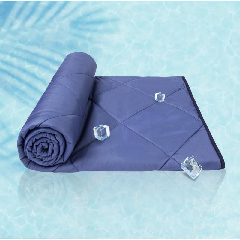ZonLi Cooling Blankets for Hot SleepersAllSeason Lightweight Blanket for Night SweatsCool Blanket Absorbs Body Heat to Keep CoolQMax 045 Summer Blanket for Bed Sofa CouchDark Purple 50quotx60quot