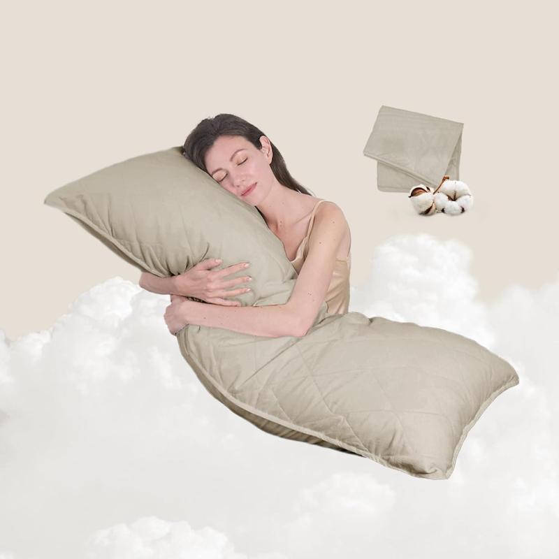 ZonLi Fluffy Body Pillow Full Body Pillows for Adults Long Pillow for Sleeping with Removable Cover and Adjustable Filling for Side Sleeper ampamp PregnancyLarge and Firm Pillow Machine WashableGreySandstone Beige