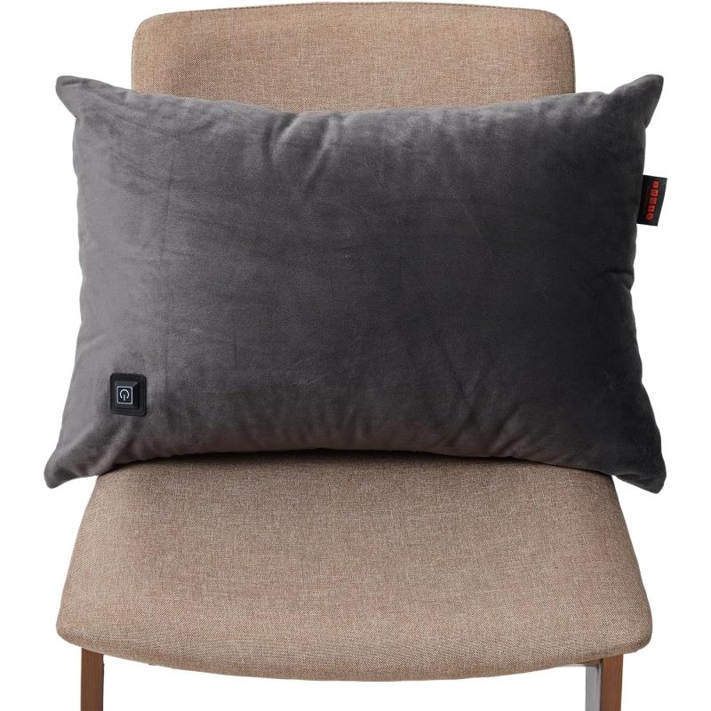 ZonLi Heated Lumbar Support Pillow for Office Chair USB Heated Throw Pillow for Pain Relief Dutch Velvet Heated Back Pillow Couch Cusion 3 Heat Settings Removable and Washable PillowcaseCharcoal