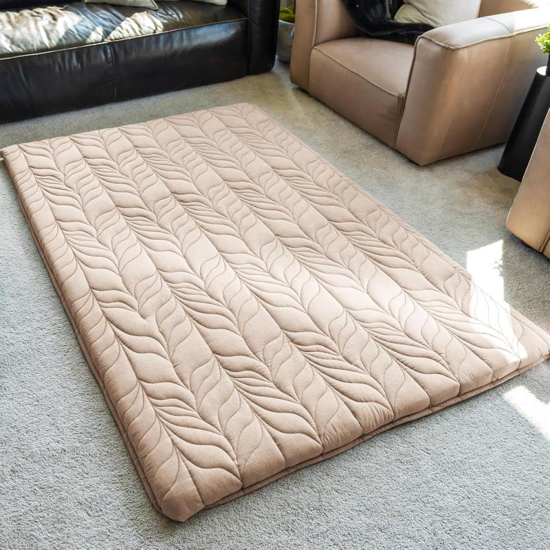 ZonLi Japanese Floor Mattress Futon Mattress Full Size Thicken Roll Up Tatami Mat w 100 Cotton Washable Cover Portable ampamp Foldable Floor Bed Mattress for Sleeping Dormitory Adult Kids CoffeeCoffee