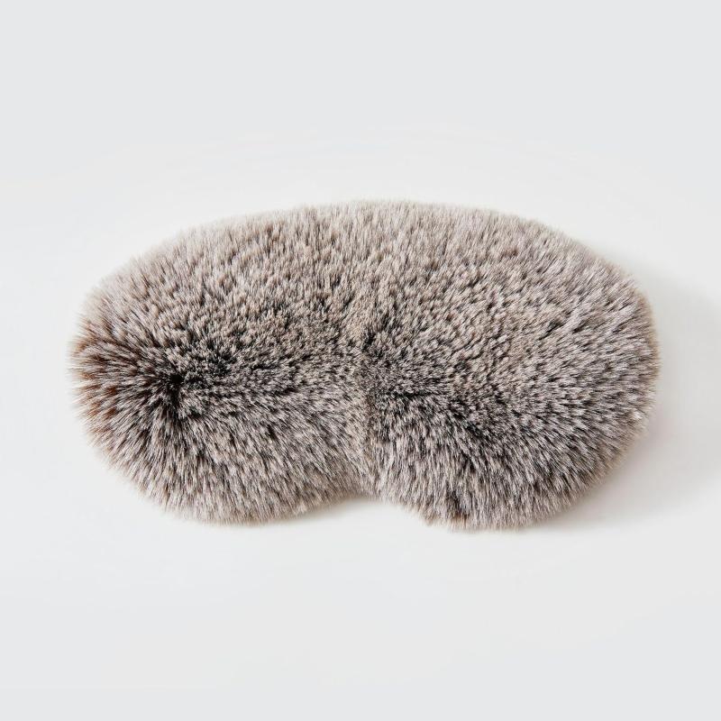 ZonLi TempControlled Faux Fur Weighted Eye Pillow SkinFriendly Inner Hot or Cold Pack for Stress Relief Sleep Travel and MeditationCoffee