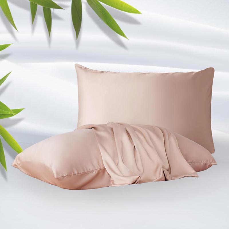 ZonLi ZMagic Cooling Pillow Cases King Size Set of 2 Viscose Derived from BambooSilky Soft Breathable Cold Pillow Covers Cooling Pillowcases for Hair and Skin 20x36 Inches09  Cameo Rose
