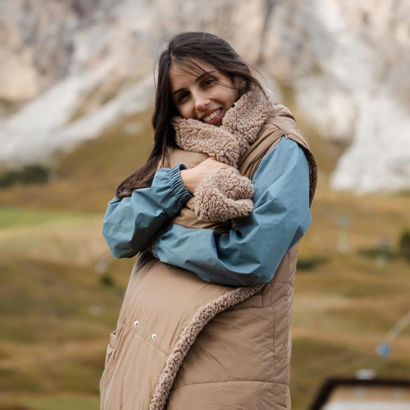 ZonLi ZStyle Battery Operated Heated Blanket Wearable Portable Heated Blanket Cordless with 10000mAH Battery Best for Office Outdoor Camping Heated Jacket 3 Heating Levels 74V Tailored CamelOriginal Camel