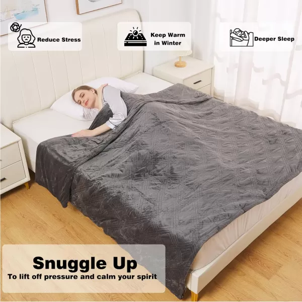 Weighted Blanket 20lbs 80x87 King Size Luxury Weighted Blankets for Adults High Breathability Heavy Blanket Soft Warm Cotton Material with Removable Duvet Cover Included