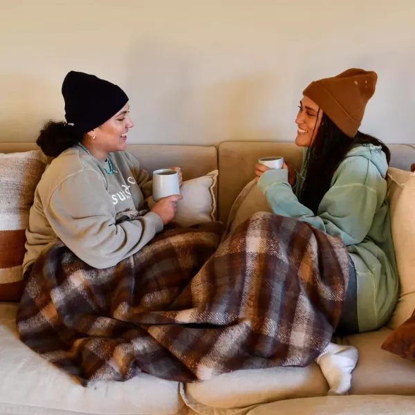 ZonLi Brown Throw Blanket 50quot x 60quot Fall Decorative Classic Blankets with Tassel for Couch Bed Sofa Chair Outdoor Cozy Warm Lightweight Blankets BrownBrown