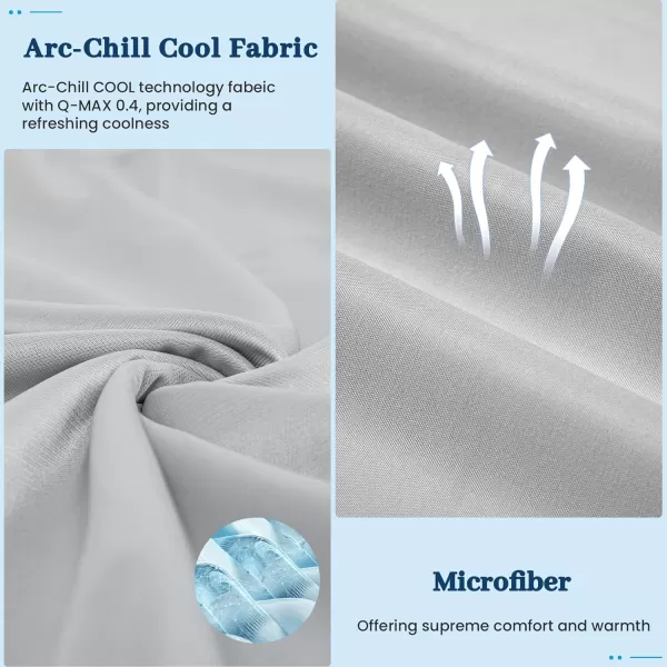 ZonLi Cooling Blanket King Size Cooling Blanket with Breathable Fabric Perfect for Hot Sleepers and Night Sweats Ideal for Summer ampamp Warm Climate Light Grey 90quotx108quot