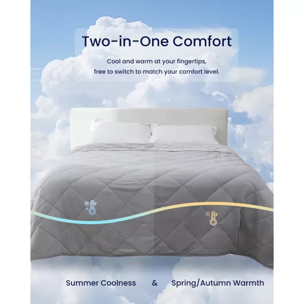 ZonLi Cooling Blanket Twin Size Cooling Blanket with Breathable Fabric Perfect for Hot Sleepers and Night Sweats Ideal for Summer ampamp Warm Climate Light Grey 60quotx80quot