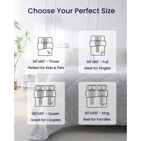 ZonLi Cooling Blanket Twin Size Cooling Blanket with Breathable Fabric Perfect for Hot Sleepers and Night Sweats Ideal for Summer ampamp Warm Climate Light Grey 60quotx80quot