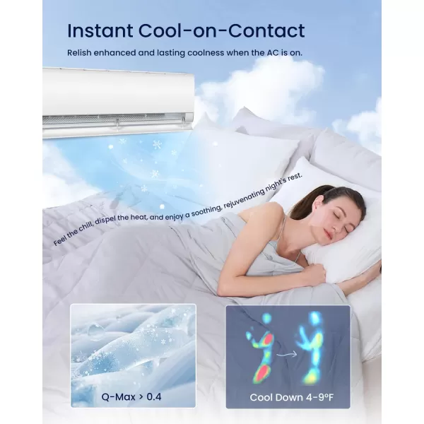 ZonLi Cooling Blanket Twin Size Cooling Blanket with Breathable Fabric Perfect for Hot Sleepers and Night Sweats Ideal for Summer ampamp Warm Climate Light Grey 60quotx80quot