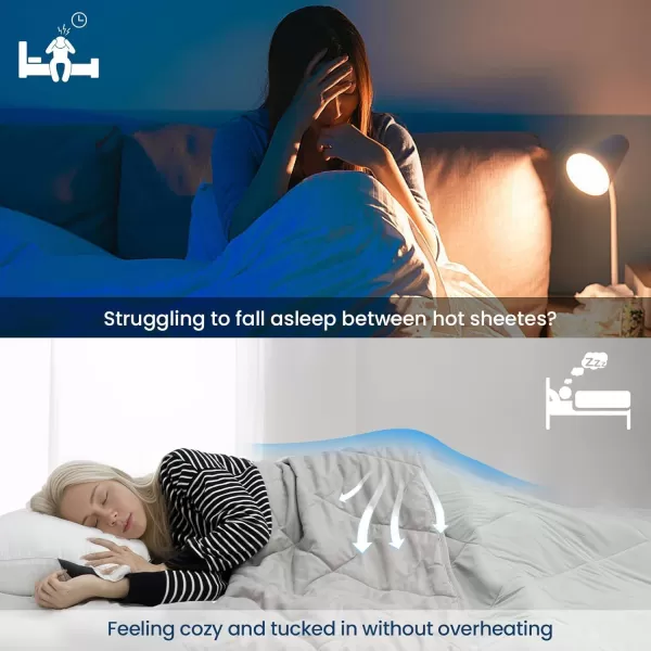 ZonLi Cooling Blanket for Hot Sleepers ampamp Night Sweats  Lightweight King Size Cooling Blanket  QMax ampgt04  Stay Cool All NightBeachside Village 90quotx108quotGrey Checkered