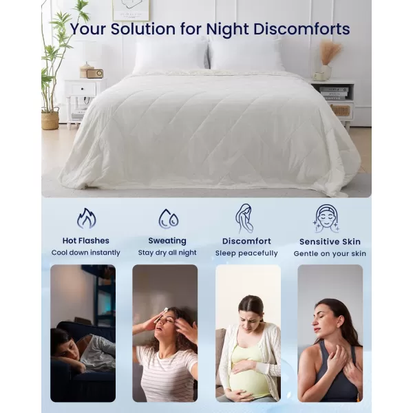 ZonLi Cooling Blanket for Hot Sleepers ampamp Night Sweats  Lightweight King Size Cooling Blanket  QMax ampgt04  Stay Cool All NightBeachside Village 90quotx108quotPlatinum