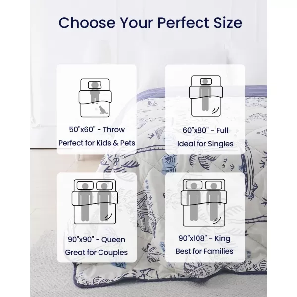 ZonLi Cooling Blanket for Hot Sleepers ampamp Night Sweats  Lightweight King Size Cooling Blanket  QMax ampgt04  Stay Cool All NightBeachside Village 90quotx108quotBeachside Village