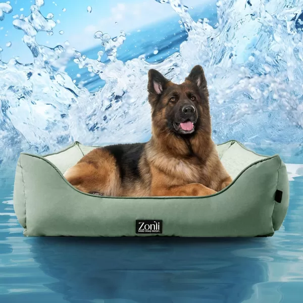 ZonLi Dog Cooling Mat 59quot x 40quotExtra Large Cooling Pad Reversible Cool ampamp Warm Pet Cool Mats for Dog and Cat use in Crate Kennel Bed Sofa Machine Washable NonGel Glacial GreyGreen