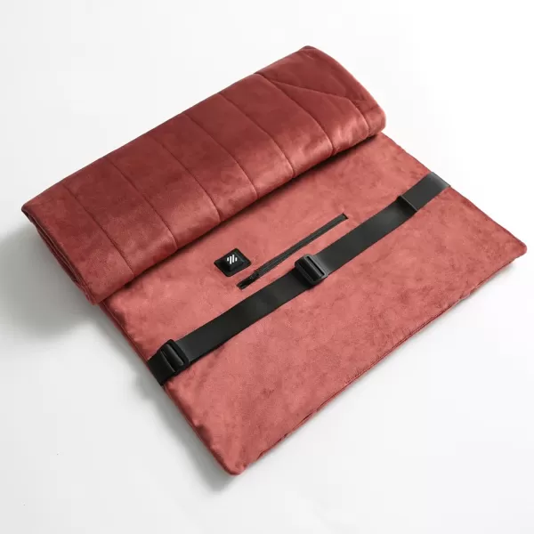 ZonLi Dutch Velvet USB Heated Pad for Chair Sofa and Couch Portable Cordless 5V Electric Heated Cushion with 3 Heat Levels 104F 140F includes 492feet USB Extension CableBurgundyBurgundy