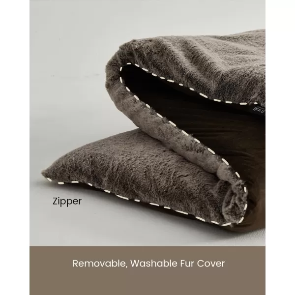ZonLi Floor Futon Mattress Full Size 54quotx 80quot 3 Inch Soft Faux Fur Japanese Floor Mattress Foldable Fluffy Tatami Mattress Portable Dormitory Sleeping Pad Floor Lounger Bed for Adult Child Grey
