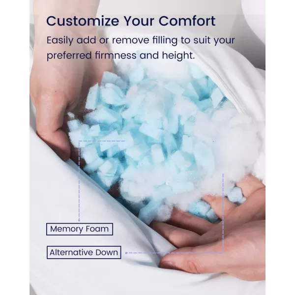 ZonLi Fluffy Body Pillow Full Body Pillows for Adults Long Pillow for Sleeping with Removable Cover and Adjustable Filling for Side Sleeper ampamp PregnancyLarge and Firm Pillow Machine WashableGreyCoffee