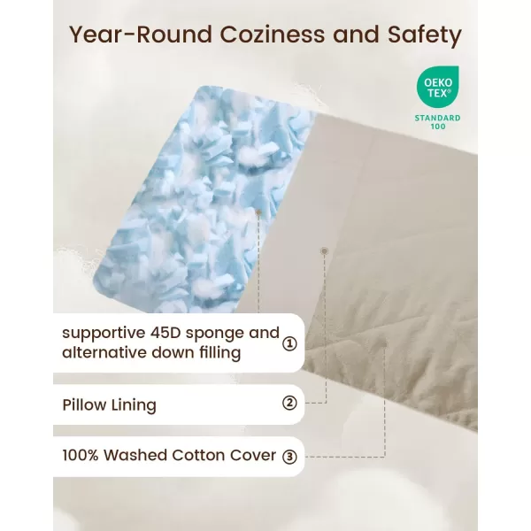 ZonLi Fluffy Body Pillow Full Body Pillows for Adults Long Pillow for Sleeping with Removable Cover and Adjustable Filling for Side Sleeper ampamp PregnancyLarge and Firm Pillow Machine WashableGreySandstone Beige
