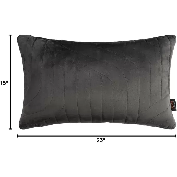 ZonLi Heated Lumbar Support Pillow for Office Chair USB Heated Throw Pillow for Pain Relief Dutch Velvet Heated Back Pillow Couch Cusion 3 Heat Settings Removable and Washable PillowcaseCharcoal
