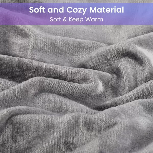 ZonLi Heated Weighted Blanket 60x80 Queen Size 20lbs Weighted Electric Blanket for Adults 10 Heating Levels Soft Comfort Flannel Fleece Heavy Electric Blanket with Glass Beads GreyGrey