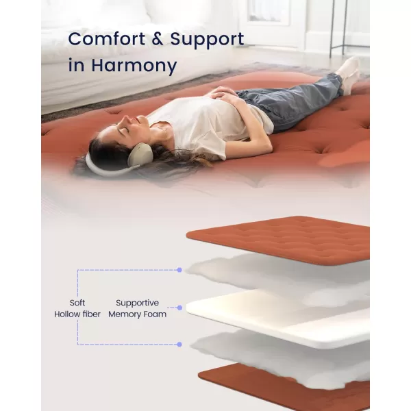 ZonLi Japanese Floor Futon Mattress Full Size 54quotx 80quot100 Cotton 25 Thicken Tatami MattressFoldable Sleeping PadPortable Dormitory Tatami MatRoll Up Floor Lounger Bed for Adult Light GreyCinnamon