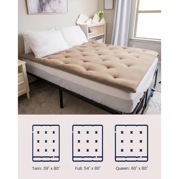 ZonLi Japanese Floor Futon Mattress Full Size 54quotx 80quot100 Cotton 25 Thicken Tatami MattressFoldable Sleeping PadPortable Dormitory Tatami MatRoll Up Floor Lounger Bed for Adult Light GreyKhaki