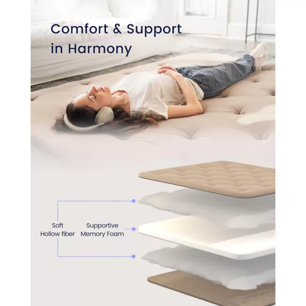 ZonLi Japanese Floor Futon Mattress Full Size 54quotx 80quot100 Cotton 25 Thicken Tatami MattressFoldable Sleeping PadPortable Dormitory Tatami MatRoll Up Floor Lounger Bed for Adult Light GreyKhaki