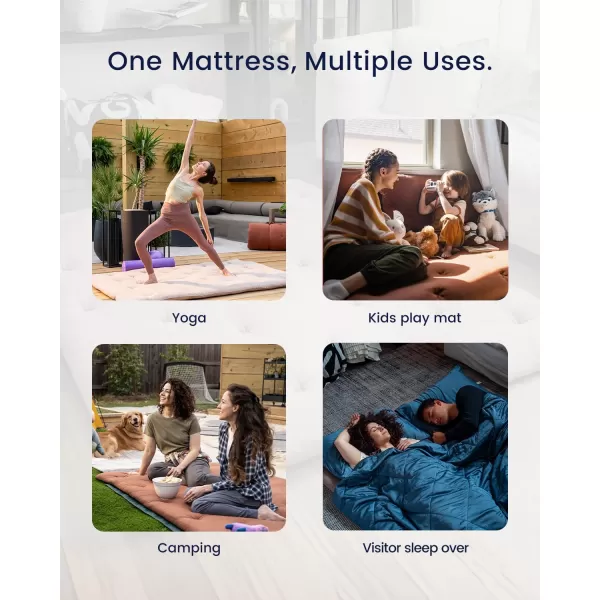 ZonLi Japanese Floor Futon Mattress Full Size 54quotx 80quot100 Cotton 25 Thicken Tatami MattressFoldable Sleeping PadPortable Dormitory Tatami MatRoll Up Floor Lounger Bed for Adult Light GreyGrey