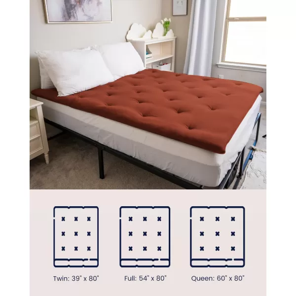ZonLi Japanese Floor Futon Mattress Full Size 54quotx 80quot100 Cotton 25 Thicken Tatami MattressFoldable Sleeping PadPortable Dormitory Tatami MatRoll Up Floor Lounger Bed for Adult Light GreyCinnamon
