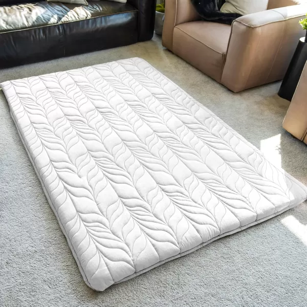 ZonLi Japanese Floor Mattress Futon Mattress Full Size Thicken Roll Up Tatami Mat w 100 Cotton Washable Cover Portable ampamp Foldable Floor Bed Mattress for Sleeping Dormitory Adult Kids CoffeeWhite