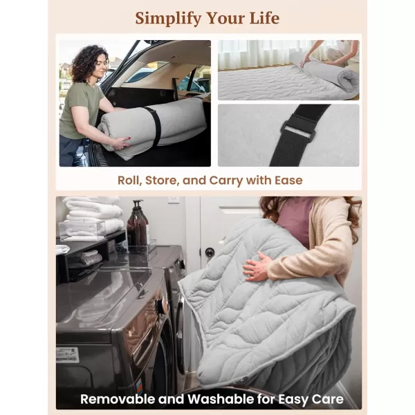 ZonLi Japanese Floor Mattress Futon Mattress Full Size Thicken Roll Up Tatami Mat w 100 Cotton Washable Cover Portable ampamp Foldable Floor Bed Mattress for Sleeping Dormitory Adult Kids CoffeeGrey