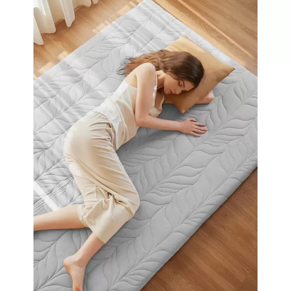 ZonLi Japanese Floor Mattress Futon Mattress Full Size Thicken Roll Up Tatami Mat w 100 Cotton Washable Cover Portable ampamp Foldable Floor Bed Mattress for Sleeping Dormitory Adult Kids CoffeeGrey