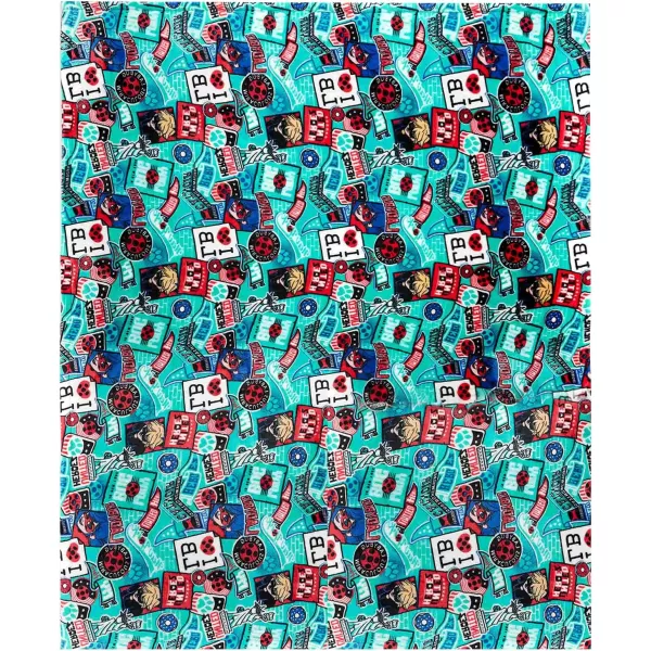 ZonLi Kids Blanket Flannel Fleece Throw Blanket Twin Size 60quot x 80quot Cat Noir Miraculous Ladybug Bluey Blankets for Boys Soft Fuzzy Plush Blanket Cozy for Travel Bed Saint Patrick SpringBlue
