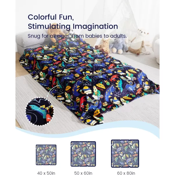 ZonLi Kids Blanket Flannel Fleece Throw Blanket Twin Size 60quot x 80quot Cat Noir Miraculous Ladybug Bluey Blankets for Boys Soft Fuzzy Plush Blanket Cozy for Travel Bed Saint Patrick SpringNavy Dinosaur