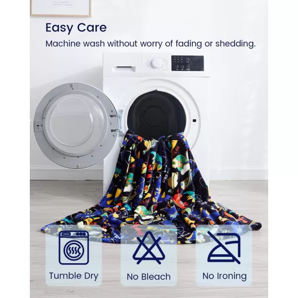 ZonLi Kids Blanket Flannel Fleece Throw Blanket Twin Size 60quot x 80quot Cat Noir Miraculous Ladybug Bluey Blankets for Boys Soft Fuzzy Plush Blanket Cozy for Travel Bed Saint Patrick SpringNavy Dinosaur