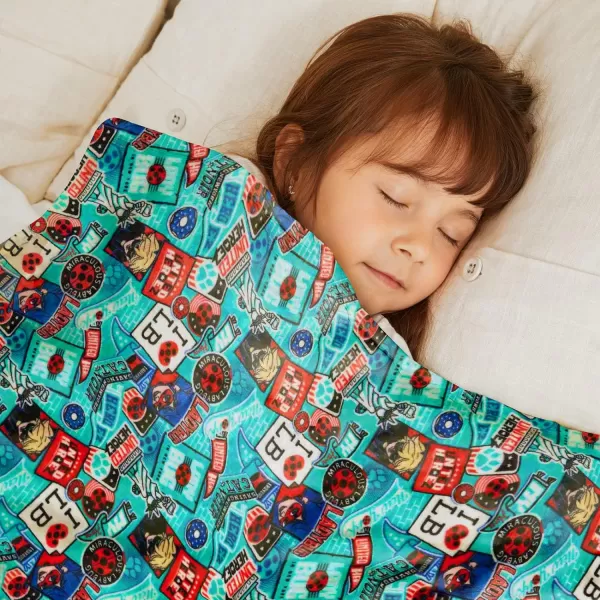 ZonLi Kids Blanket Flannel Fleece Throw Blanket Twin Size 60quot x 80quot Cat Noir Miraculous Ladybug Bluey Blankets for Boys Soft Fuzzy Plush Blanket Cozy for Travel Bed Saint Patrick SpringBlue