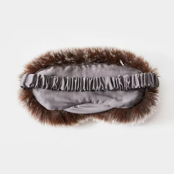 ZonLi TempControlled Faux Fur Weighted Eye Pillow SkinFriendly Inner Hot or Cold Pack for Stress Relief Sleep Travel and MeditationCoffee