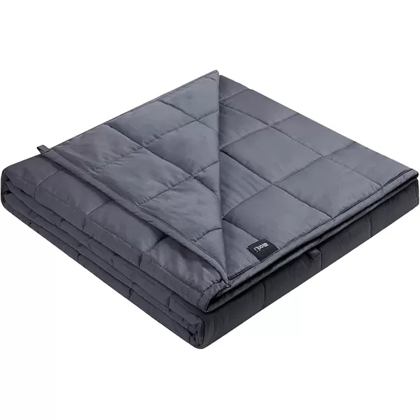 ZonLi Weighted Blanket 60x80 20lbs Queen Size Dark Grey for Adults High Breathability Heavy Blanket Soft Material with Premium Glass BeadsDark Grey