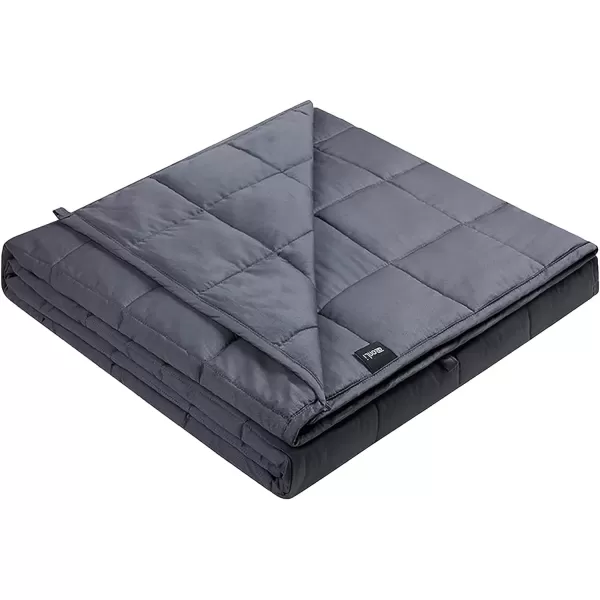 ZonLi Weighted Blanket 60x80 20lbs Queen Size Dark Grey for Adults High Breathability Heavy Blanket Soft Material with Premium Glass BeadsDark Grey