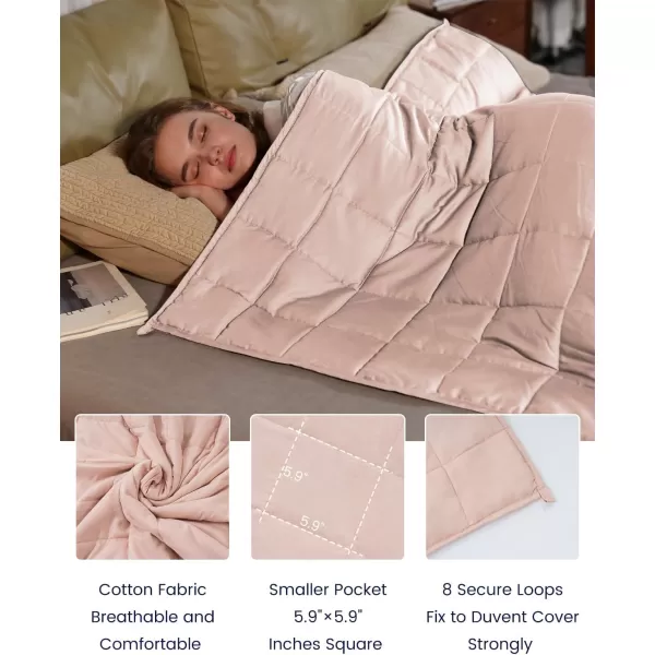 ZonLi Weighted Blanket 60x80 20lbs Queen Size Dark Grey for Adults High Breathability Heavy Blanket Soft Material with Premium Glass BeadsLight Pink